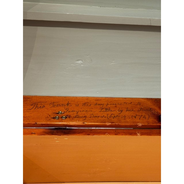 18th Century Light Wood Trunk Circa 1870's For Sale - Image 5 of 5