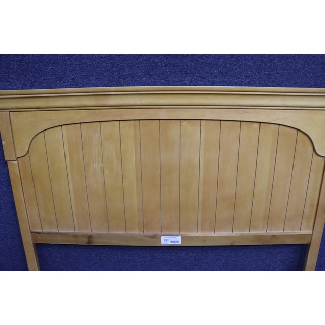 French Country Stanley Furniture French Country Maple Panel Headboard, Queen/Double For Sale - Image 3 of 7