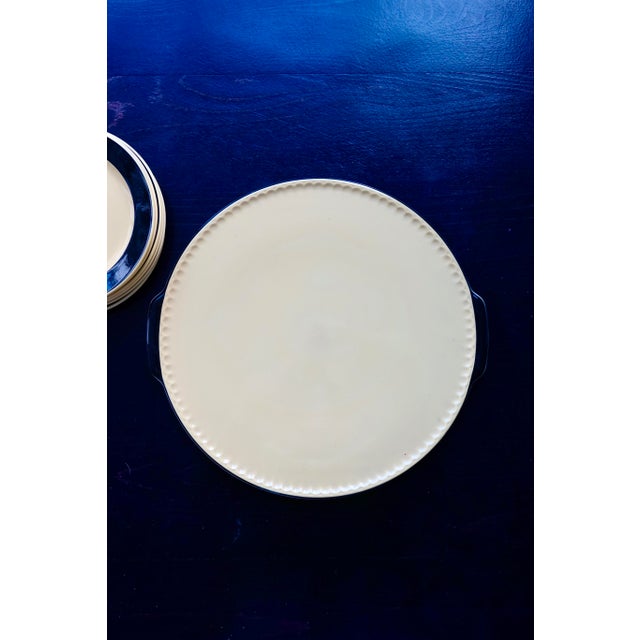 Black Vintage Dessert Plates and Serving Platter from Villeroy & Boch, 1950s, Set of 7 For Sale - Image 8 of 11