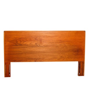 1970s Danish Modern Teak Queen Headboard For Sale