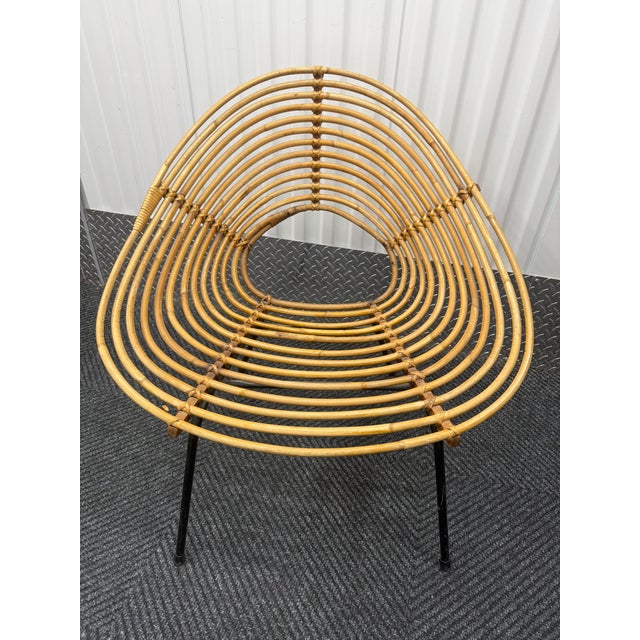 Iconic Rattan Mid-Century Modern Lounge Chair for Rohe, 1950s For Sale - Image 10 of 12