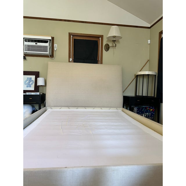 Wood Kreiss Collection Panama Bed Frame, Queen, Upholstered For Sale - Image 7 of 9