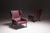 Mid-Century Modern Plum Leather Armchairs, 1960s, Set of 2 For Sale - Image 3 of 4