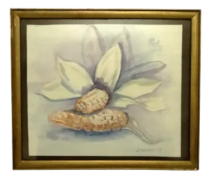 Jules Louis Cavailles, Still Life, 20th Century, Watercolor Painting