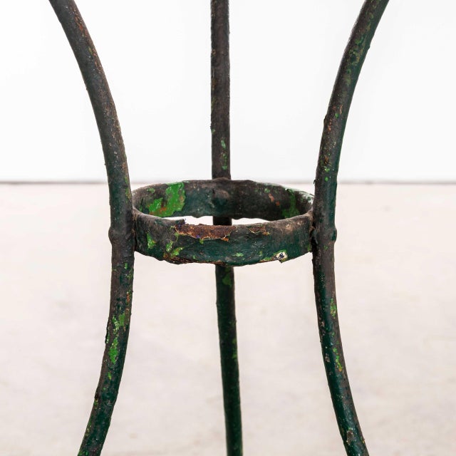1950s Small French Dark Green Metal Outdoor Gueridon Table, 1950s For Sale - Image 5 of 8