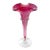 Antique Victorian Cranberrry Hand Blown Glass Epergne Frilled Vase For Sale