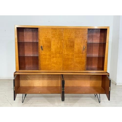 Mid-century highboard/bar cabinet/buffet/china cabinet from the 1960s in very good condition. This generously sized...