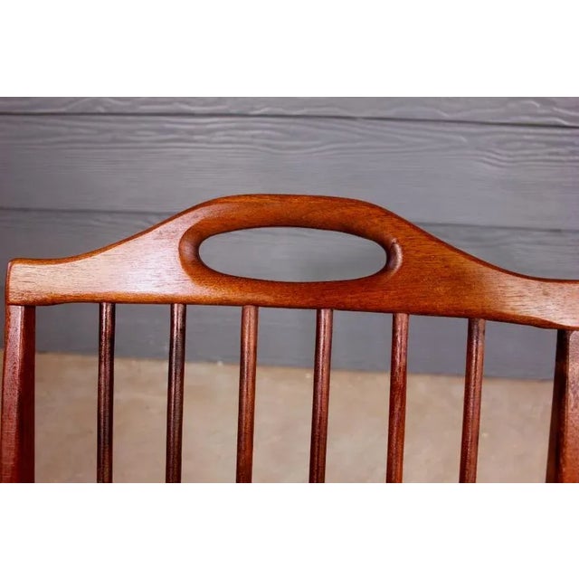Brown Mid Century Arthur Umanoff for Washington Woodcraft Record Magazine Holder Rack For Sale - Image 8 of 9