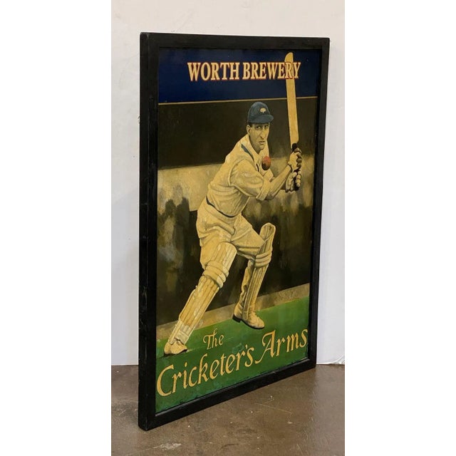 English English Pub Sign, "Worth Brewery - the Cricketer's Arms" For Sale - Image 3 of 12