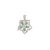 Metal Contemporary 925 Silver Daisy Flower Pendant With Emerald & Diamond - Birthday Gift by Carat&her For Sale - Image 7 of 10