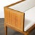 Mid-Century Brass Lined Walnut Settee W/ Cane Detailing & Holly Hunt Upholstery For Sale - Image 16 of 18