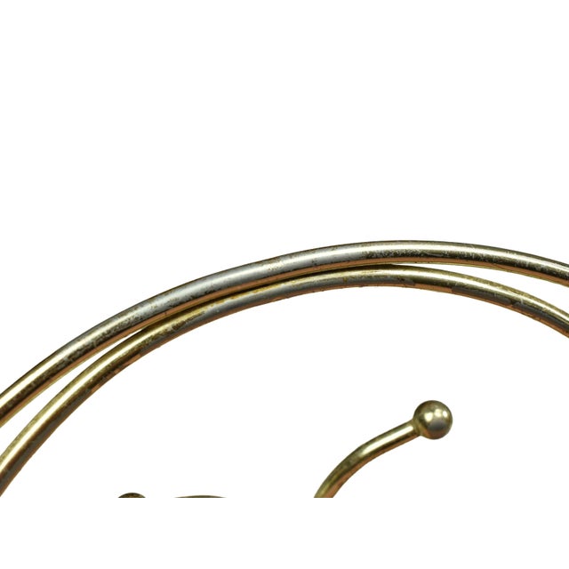 Mid 20th Century Hollywood Regency George Koch Gold and Mauve Vanity Stool Chair For Sale - Image 11 of 14