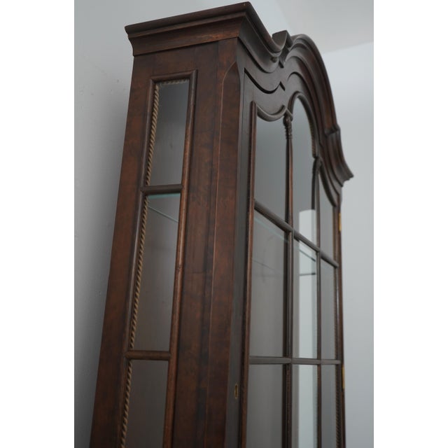 Trouvailles Inc Walnut Bombe Base Secretary Desk W. Hutch Top For Sale - Image 15 of 18