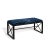 The medallion double bench is shown with Scalamandre's iconic "Le Zebre" velvet fabric in denim blue. The Medallion...