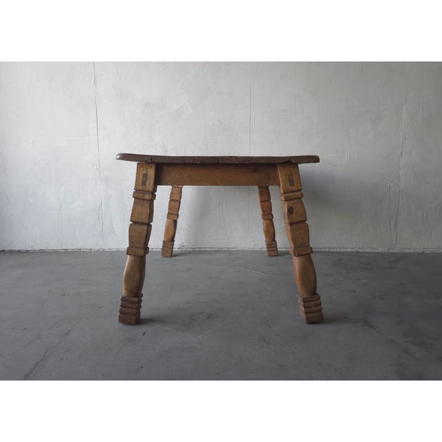 Late 19th Century Antique European Farmhouse Dining Table For Sale - Image 5 of 9