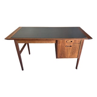 Vintage Mid Century Slate Top Walnut Desk by Jack Cartwright for Founders For Sale
