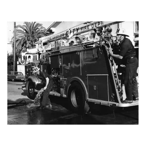 1973 Los ángeles Firemen Photograph by Don Ware