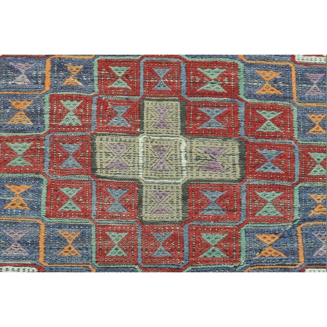 Vintage Turkish Kilim Rug - 67"x101" For Sale In Raleigh - Image 6 of 13