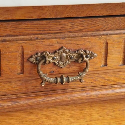 Gründerzeit Chest of Drawers with White Marble, 1890 For Sale - Image 11 of 15