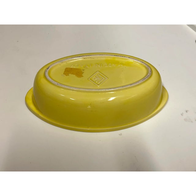 Mid 20th Century Yellow Italian Oval Dish For Sale - Image 4 of 7