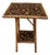 19th Century Decoupage Bamboo Side Table For Sale
