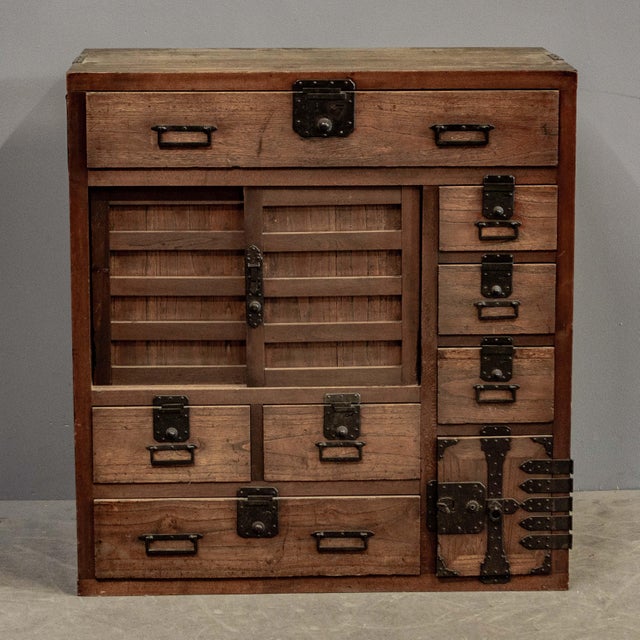 Japanese Antique Japanese Paulownia Wood Merchant Chest For Sale - Image 3 of 9