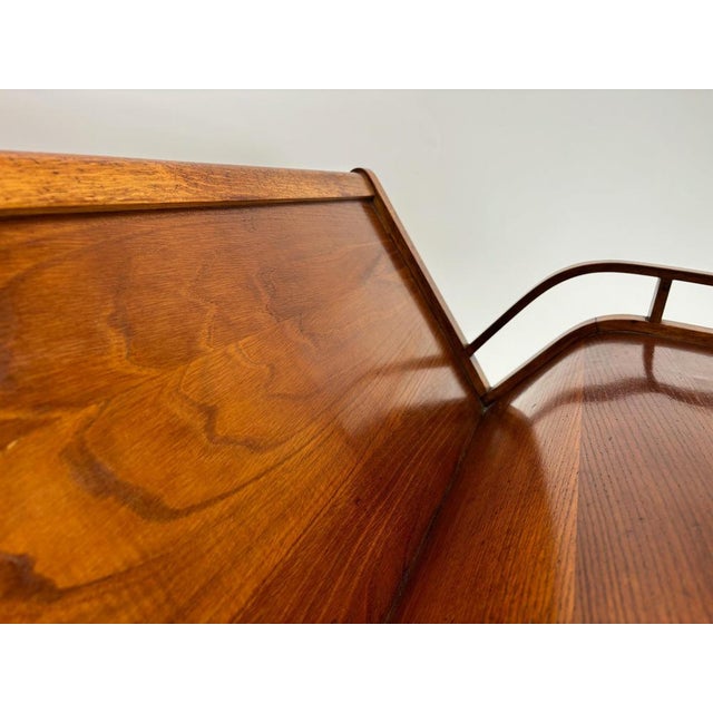 Gold Mid-Century Modern Italian Wooden Magazine Rack, 1950s For Sale - Image 8 of 13