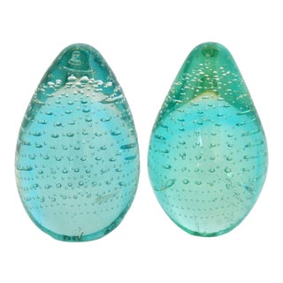 Mid 20th Century Italian Murano Glass Bookends - a Pair For Sale