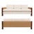 Sergio Rodrigues "Millor" Sofa in Rosewood, Leather & Textured Fabric, Brazil, 1960s For Sale