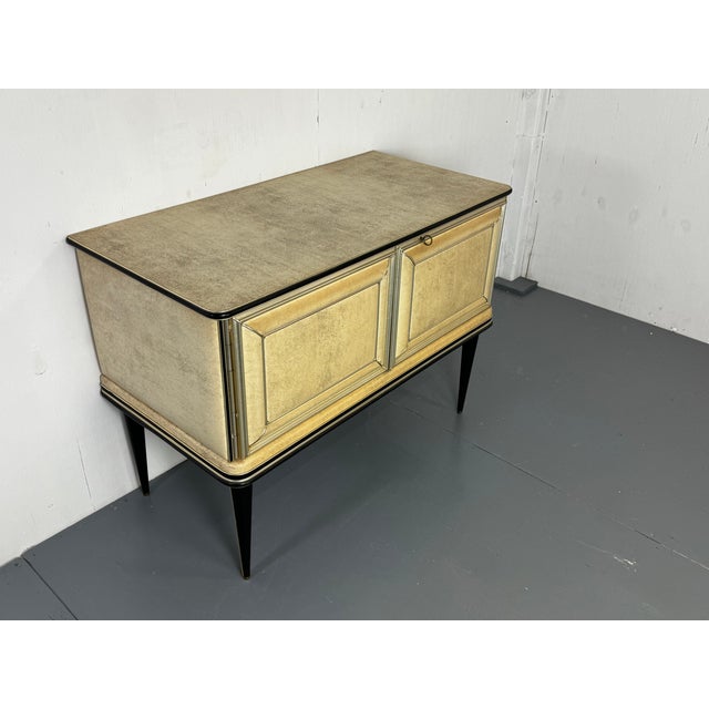 Black Small Vintage Italian Sideboard by Umberto Mascagni, 1950s For Sale - Image 8 of 10