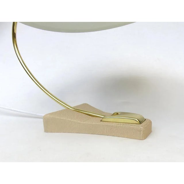 Witch's Hat Table Lamp in Brass with Dark Beige Shrink Varnish, Germany, 1950s For Sale - Image 18 of 18