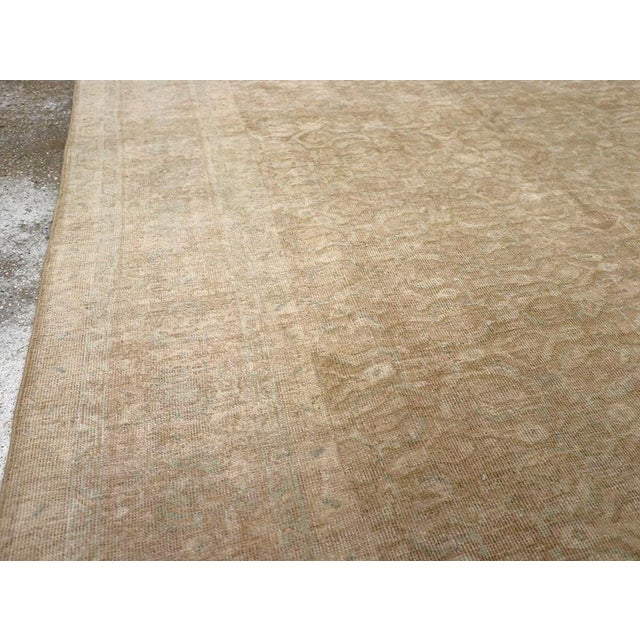 Rustic Galerie Shabab Collection Early 20th Century Persian Mahal Accent Carpet For Sale - Image 3 of 8