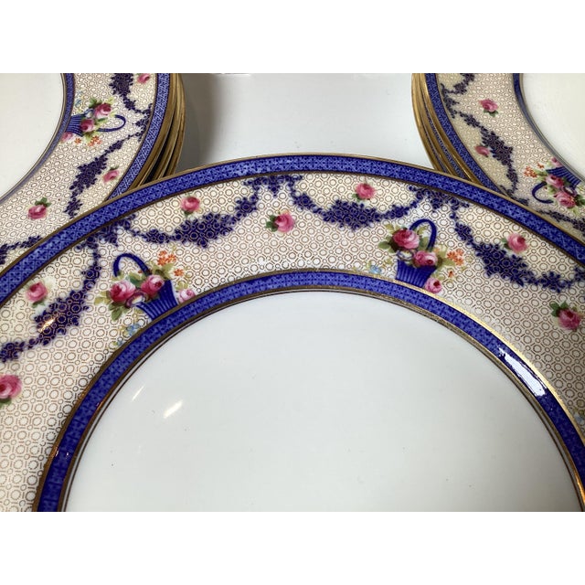 Rustic A set of twelve dinner plates by Royal Doulton, a renowned English ceramic mfg. For Sale - Image 3 of 9