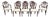 Set of 8 Kindel Mahogany Shield Back Dining Chairs For Sale