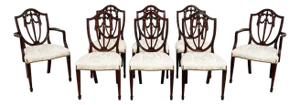 Set of 8 Kindel Mahogany Shield Back Dining Chairs