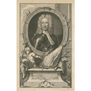 Jacobus Houbraken, Antique Portrait of Charles Mordaunt, 3rd Earl of Peterborough, Print For Sale
