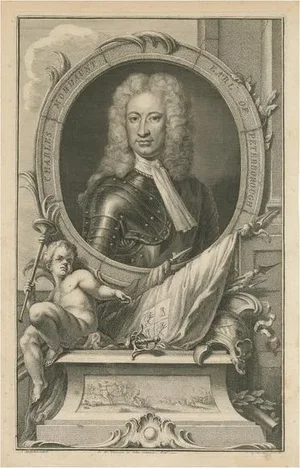 Jacobus Houbraken, Antique Portrait of Charles Mordaunt, 3rd Earl of Peterborough, Print