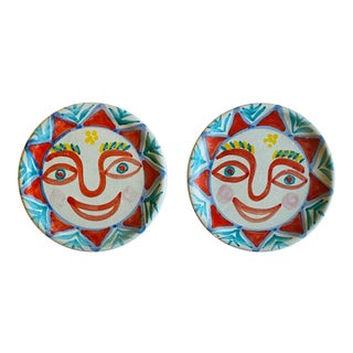 Vintage Giovanni Di Simone Plates- a Pair For Sale