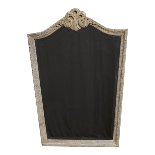 Mid 20th Century France Louis XV Antique White Wood Mirror For Sale