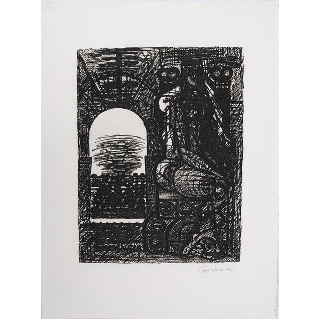 Marcel Gromaire, Shakespeare, Lady Macbeth, 1958, Original Etching For Sale - Image 7 of 7