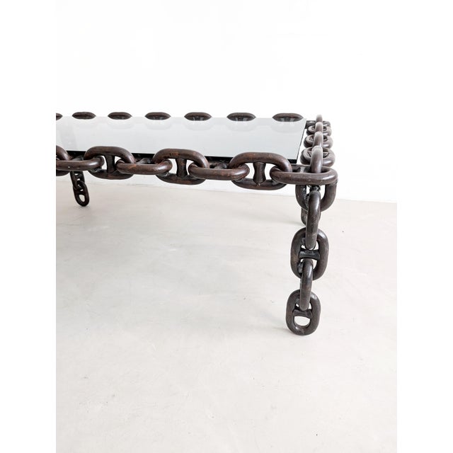 Brutalist Chain Link Coffee Table, 1970s For Sale - Image 7 of 9
