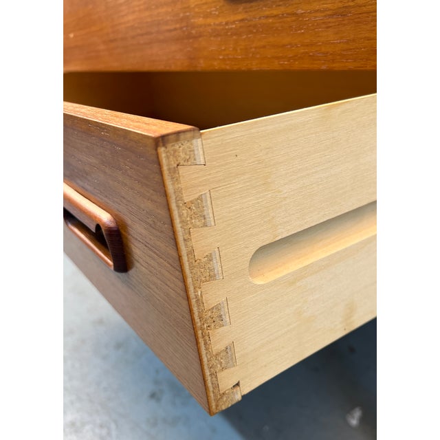 Mid-Century Danish Modern Teak Secretary Desk For Sale - Image 14 of 18