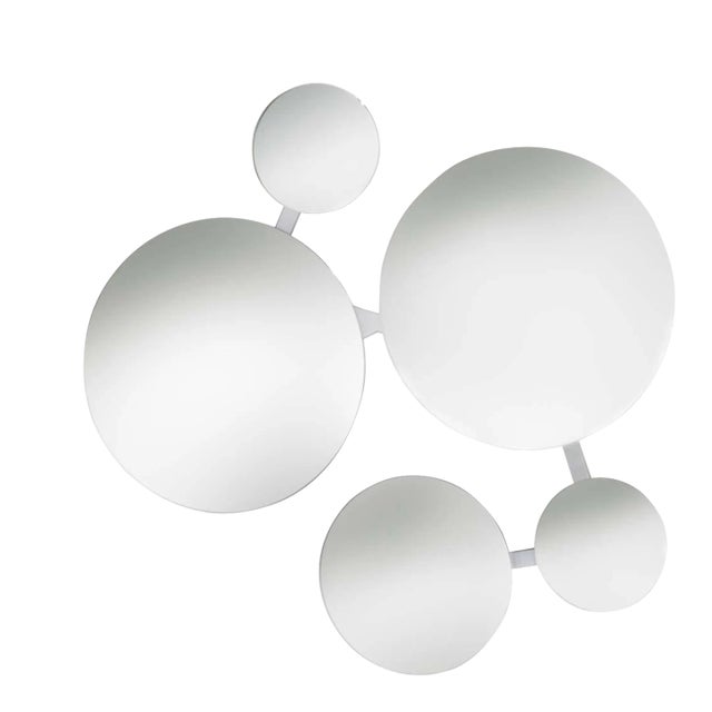 Marshmallow Wall Art Mirror - 33", Chrome, Multi-Mirror Design For Sale