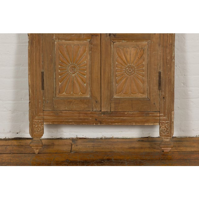 19th Century Carved Window Retrofitted with Heavy Antiqued Mirror For Sale In New York - Image 6 of 12