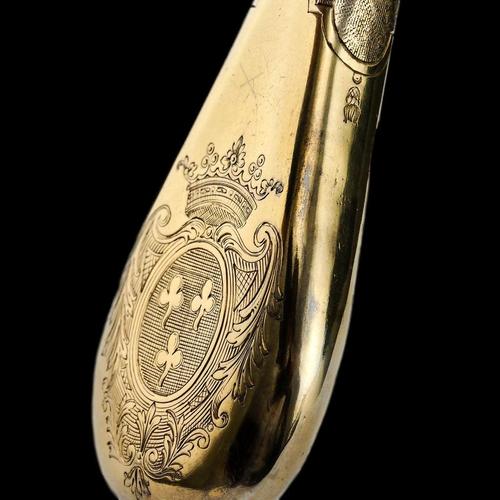 Antique Silver Gilt Scent Flask with Coronet Engraving, 1690s For Sale - Image 13 of 18