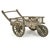 Brown Weathered Wooden Cart with Three Wheels For Sale - Image 8 of 8