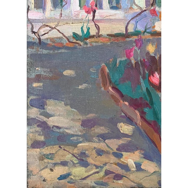 1970s Summer Painting Rural Landscape Impressionism Oil Painting Original Soviet Art by Artist Sokolovsky G. 1970s For Sale - Image 5 of 6