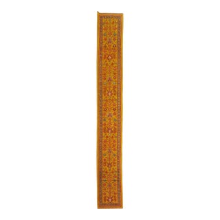 Antique Zabihi Collection Narrow Long Turkish Oushak Runner - 2'1" x 16' For Sale