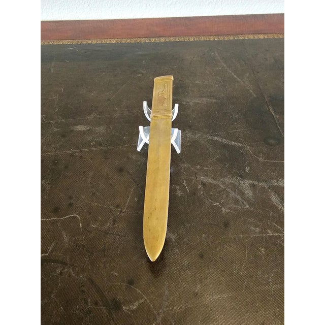 Tiffany & Co Waldorf Astoria American Uss Maine Antique Bronze Letter Opener For Sale In Dallas - Image 6 of 12