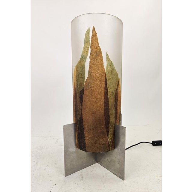 Italian Table Lamp with Leaf Theme, 1980s For Sale - Image 4 of 9